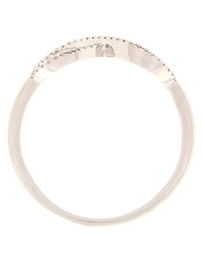 Anillo de infinito Jayda 14 k de oro blanco diamante pulido
