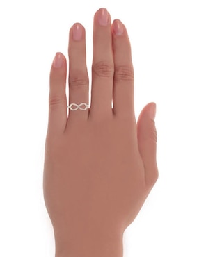 Anillo de infinito Jayda 14 k de oro blanco diamante pulido