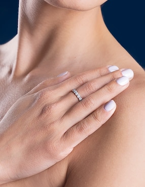 Churumbela de oro blanco 14 k Jayda diamante