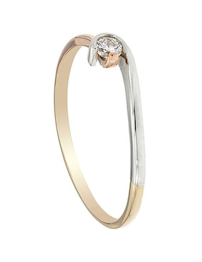 Anillo de compromiso de oro florentino 14 k Valessa diamante
