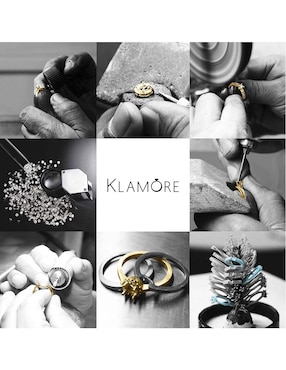 Solitario de oro blanco 14 k Klamore Mirel diamante