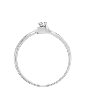 Solitario de oro blanco 14 k Klamore Mirel diamante