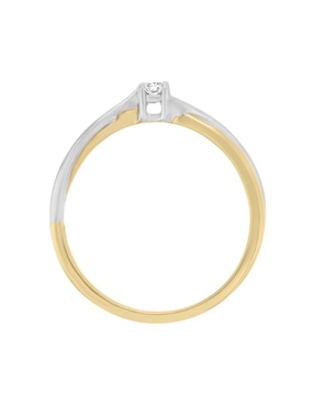 Solitario de oro blanco 14 k Klamore Cora diamante