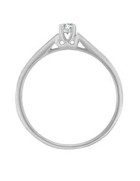 Solitario de oro blanco 14 k Klamore Athan diamante