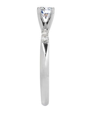 Solitario de oro blanco 14 k Valessa diamante