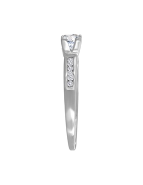 Solitario de oro blanco 14 k Klamore Ela diamante