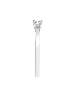 Solitario de oro blanco 14 k Klamore Noa diamante