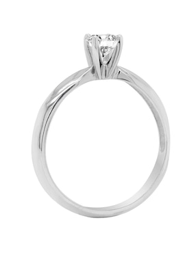 Solitario de oro blanco 14 k Valessa diamante