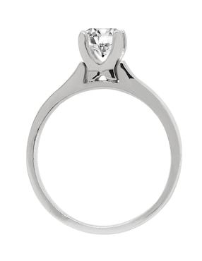 Solitario de oro blanco 14 k Valessa diamante