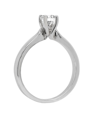Solitario de oro blanco 14 k Valessa diamante