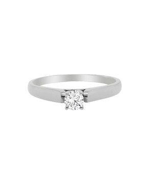 Solitario Valessa 14 K De Oro Blanco Diamante