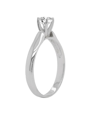 Solitario de oro blanco 14 k Valessa diamante
