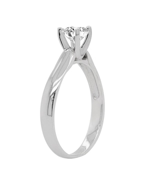 Solitario de oro blanco 14 k Valessa diamante