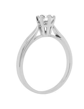 Solitario de oro blanco 14 k Valessa diamante