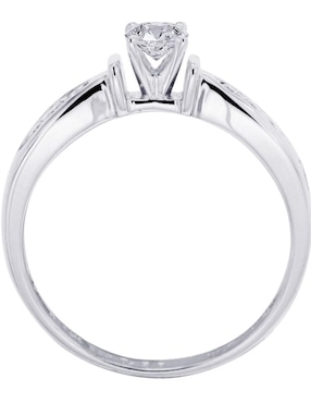 Solitario de oro blanco 14 k Klamore Fedelta diamante