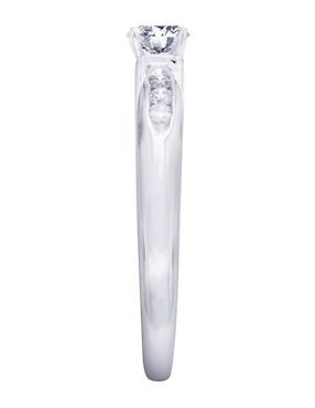 Solitario de oro blanco 14 k Klamore Fedelta diamante