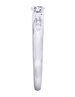 Solitario de oro blanco 14 k Klamore Fedelta diamante