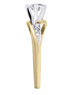 Solitario de oro 14 k Klamore Amber diamante