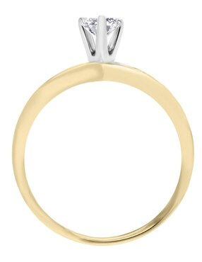Solitario de oro 14 k Klamore Union diamante