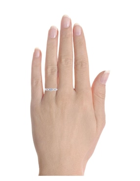 Solitario de oro blanco 14 k Klamore Fedelta diamante