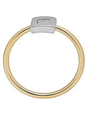 Anillo cuadrado Riccardo Orsato 14 k de oro amarillo brillante