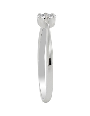 Anillo de flor Valessa 14 k de oro blanco diamante brillante