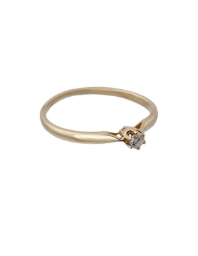 Anillo de compromiso de oro blanco 14 k Valessa diamante