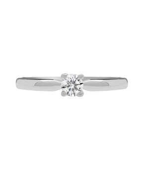 Solitario de oro blanco 14 k Valessa diamante