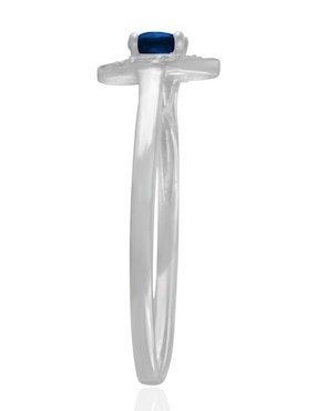 Anillo de flor Fascinare Clara 14 k de oro blanco zirconia y diamante pavé
