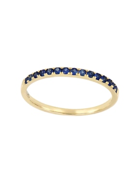 Anillo Valoro 14 k de oro amarillo zafiro pulido
