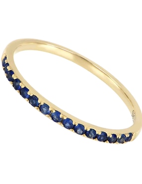 Anillo Valoro 14 k de oro amarillo zafiro pulido