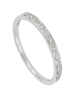 Anillo Valoro 14 k de oro blanco diamante pulido