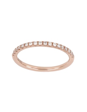 Anillo Valoro 14 k de oro rosa diamante pulido