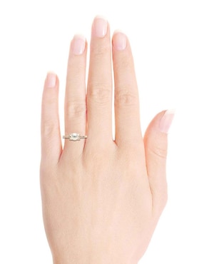 Anillo de flor Fianelli Rosa 14 k de oro rosa perla brillante