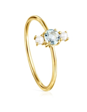 Anillo Tous Ivette 18 k de oro amarillo topacio brillante
