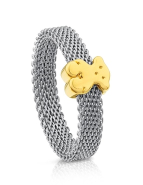 Anillo de oso Tous Icon Mesh brillante