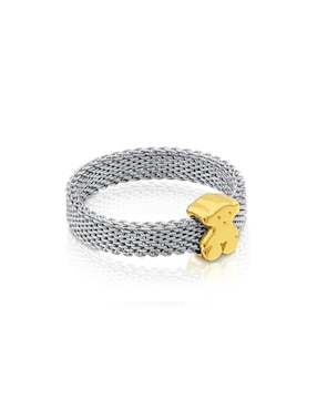 Anillo de oso Tous Icon Mesh brillante