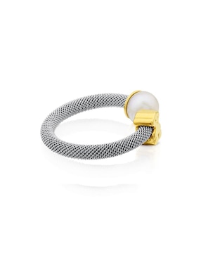 Anillo Tous Icon Mesh perla lustre