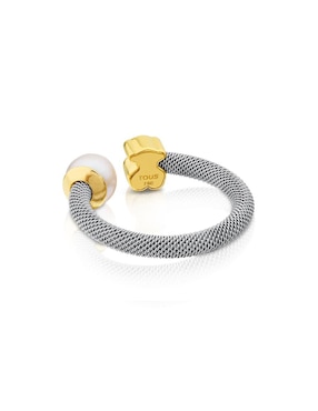 Anillo Tous Icon Mesh perla lustre