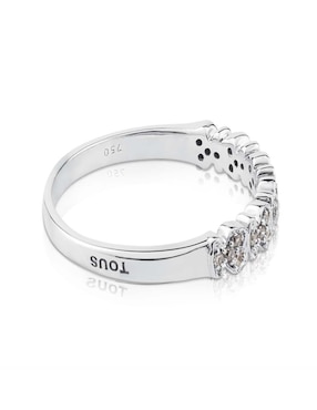 Anillo Tous Fancy 18 k de oro blanco diamante brillante