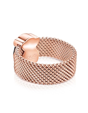 Anillo Tous Icon Mesh ónix brillante