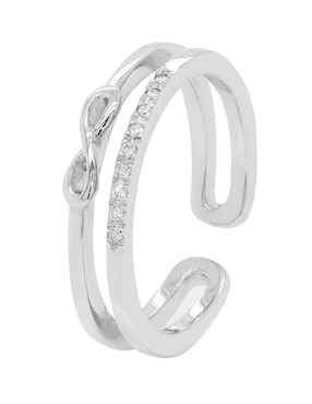 Anillo Valessa 14 k de oro blanco diamante brillante