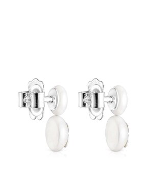 Broqueles Tous de plata P 925 con acabado lustre perla