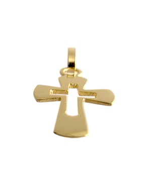 Dije de cruz Roca de oro amarillo 14 K