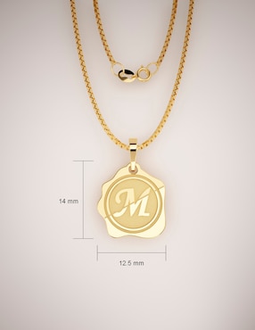 Colgante Y Dije de letras Fonelli de oro 14 K