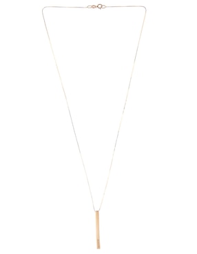 Colgante y dije rectangular Fonelli de oro 14 K