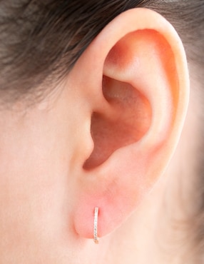 Piercing Ingrata Fortuna de oro rosa 14 K con acabado brillante diamante