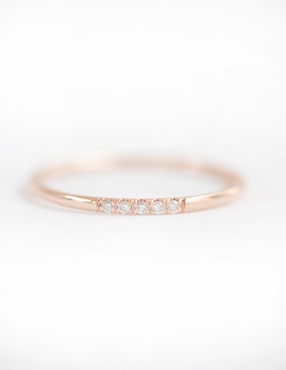 Anillo Ingrata Fortuna de oro rosa pavé