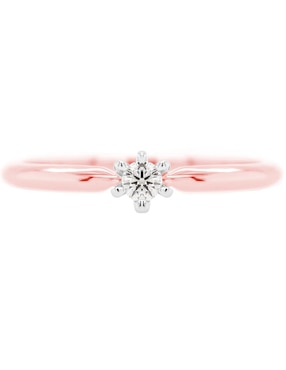 Solitario de oro blanco 14 k Idc diamante