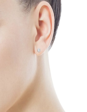 Broqueles Tous de oro blanco con acabado pavé diamante